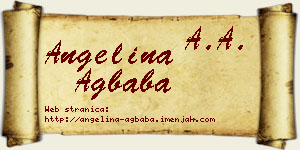 Angelina Agbaba vizit kartica